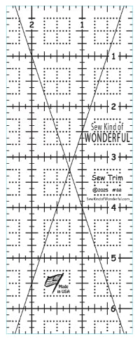 Sew Trim 2.5" x 6.5" Ruler by Sew Kind of Wonderful