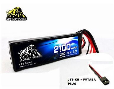 Leopard Power 3S 2100mAh 9.9V LiFe Battery w/Futaba Plug