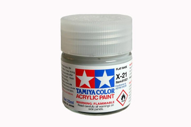 TAM81021 TAMIYA Acrylic X-21 Flat Base 23Ml Bottle