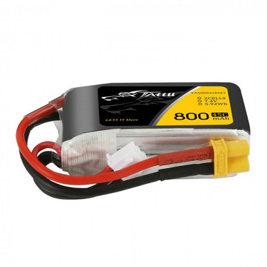 TAT45C8002SXT30 TATTU 800MAH 7.4V 45C 2S1P LIPO BATTERY PACK WITH XT30 PLUG
