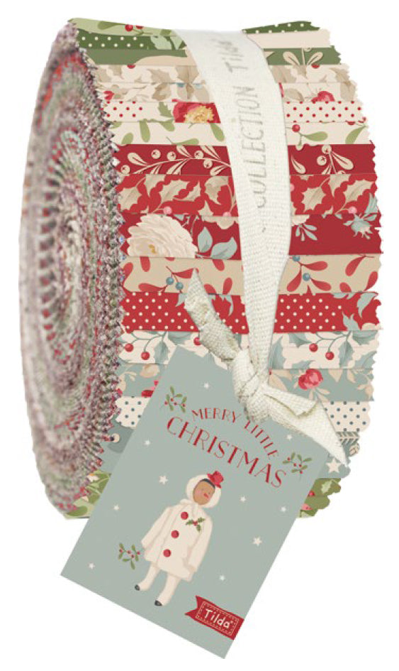 Tilda - Merry Little Christmas Fabric Roll 2.5" Strips 40 pcs