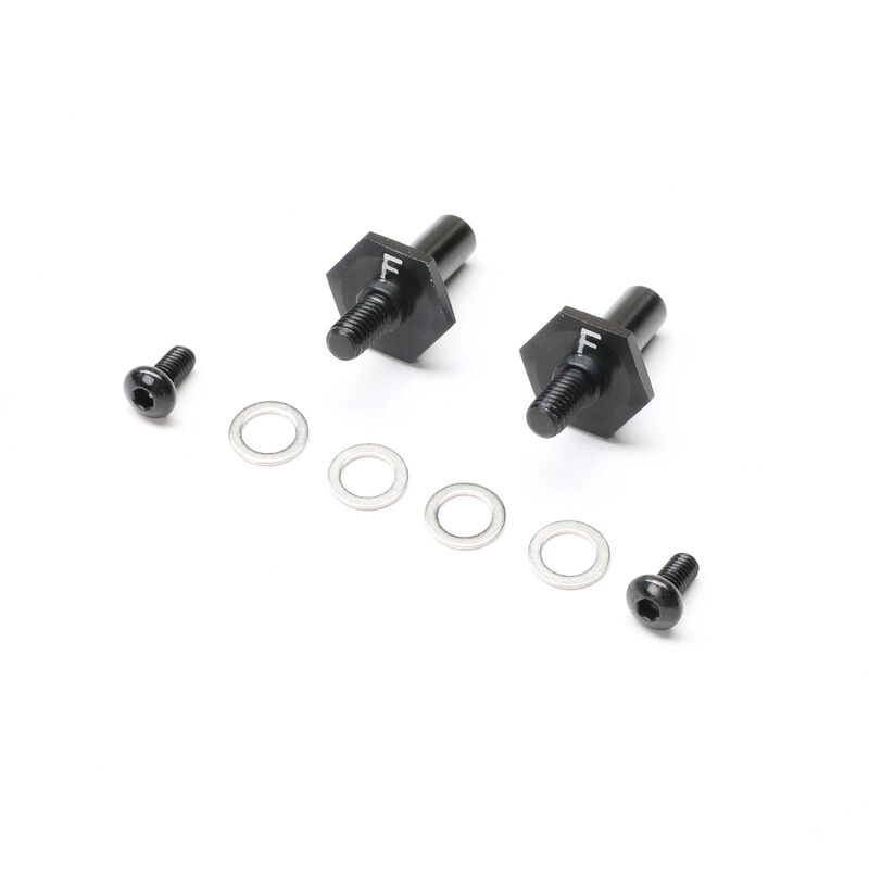 Aluminum Front Axle 12mm Set, Black (Losi 22S Sprint), TLR-1054