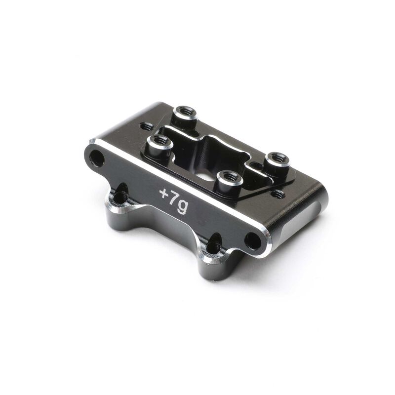 Aluminum Front Bulkhead Black (Losi 22S Sprint), TLR-1066