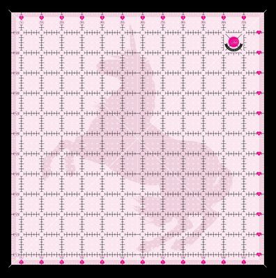 Tula Pink 12.5in x 12.5in Non Slip Unicorn Ruler TP2SQ12