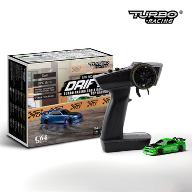 TRC64GRN TURBO RACING C64 1:76 Drift Car - Green