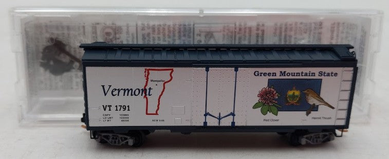 Micro-Trains 02100402 N Scale Vermont State 40' Standard Plug Door Boxcar #1791