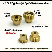 Trinity TRITEP4021 Ultra Lightweight Aluminum Pinion Gear, Thin, 48 Pitch, 21 Tooth