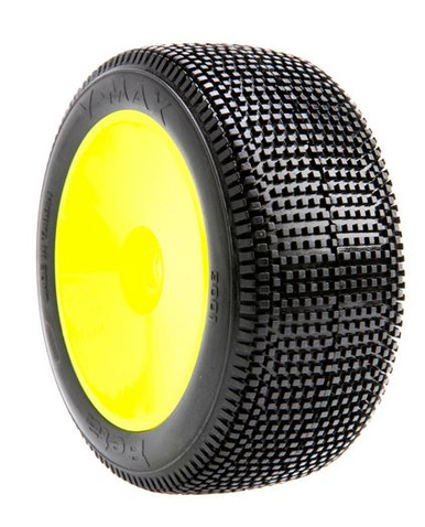Beta 1/8 V-Max Super Soft Tyres with Inserts and Yellow Wheels 2Pcs
