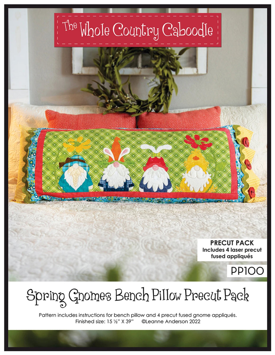 Spring Gnome Bench Pillow Precut Pack