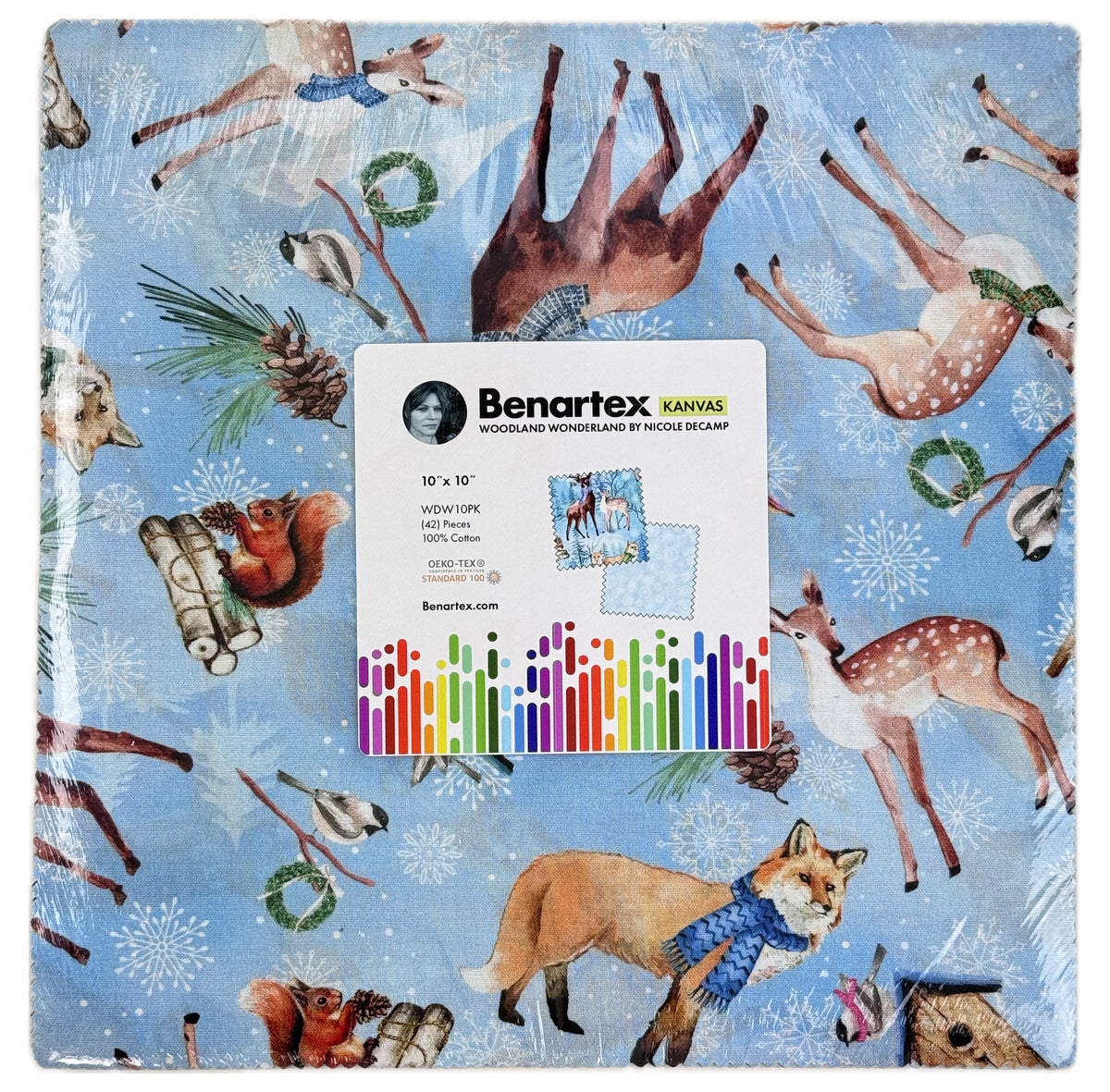Benartex - Woodland Wonderland 10x10 Pack 42 pcs
