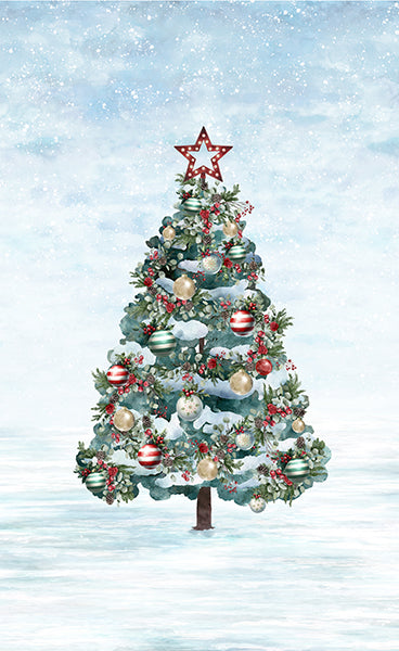 HOFFMAN - Cozy Tidings - Hoffman Spectrum Digital - PANEL - Tree - Snow - PL1065-