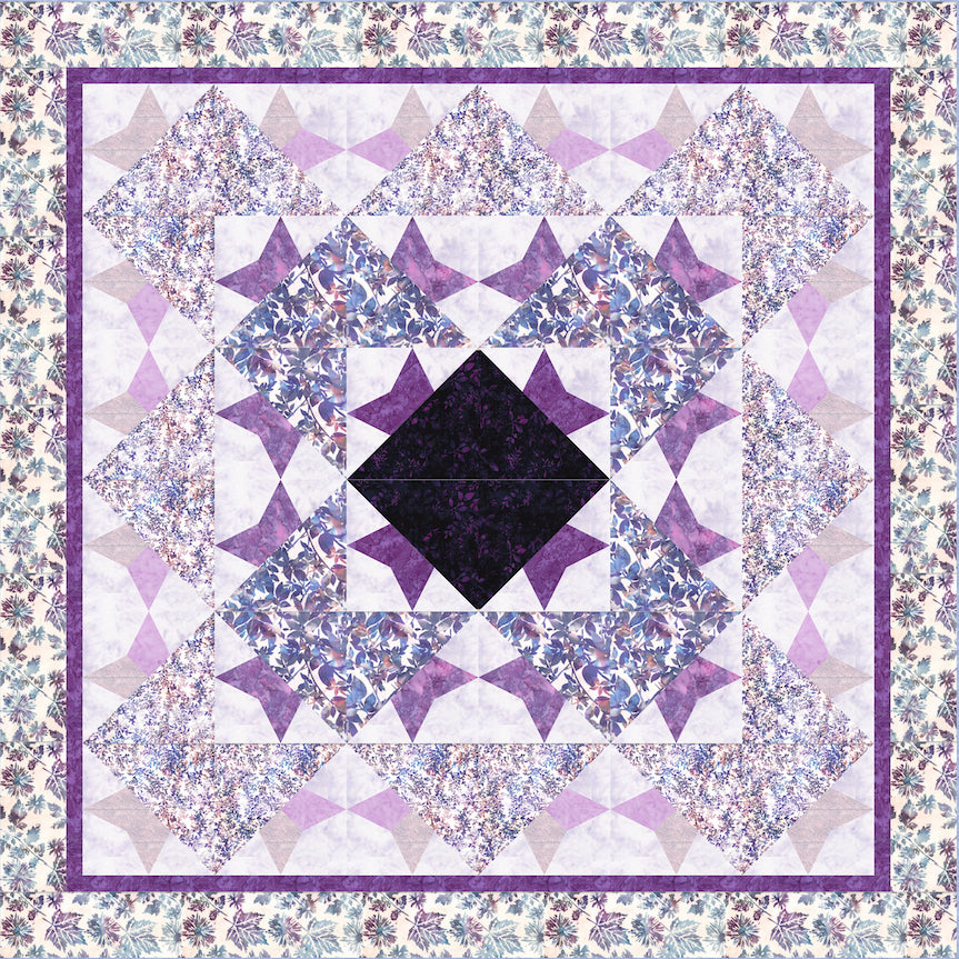 Hoffman - Get-Pieced - "Opal" - Amethyst Quilt Kit by Kimberly Jahnz