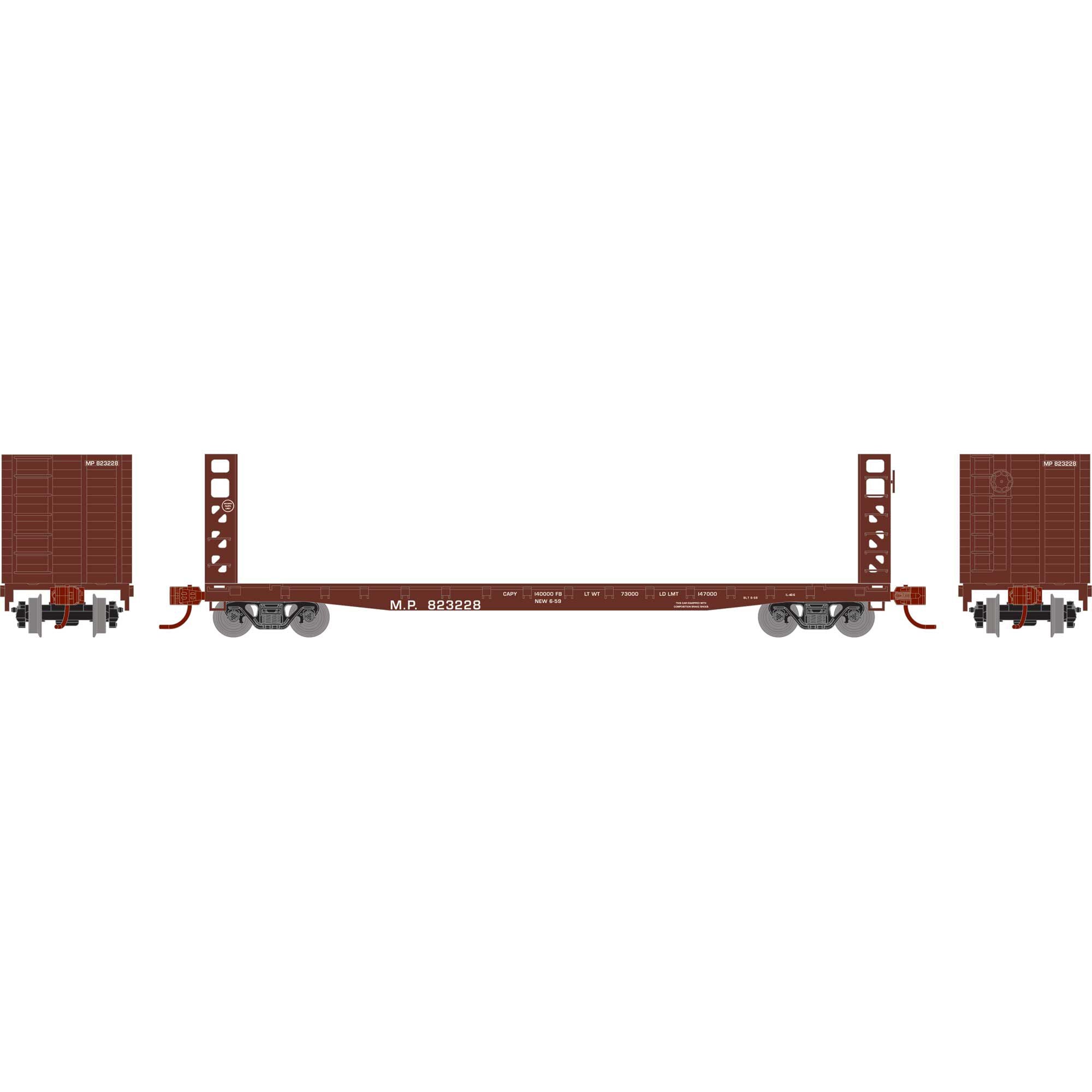 N ATH 53' GSC Bulkhead Flat Car MP 823228 (ATH-1594)