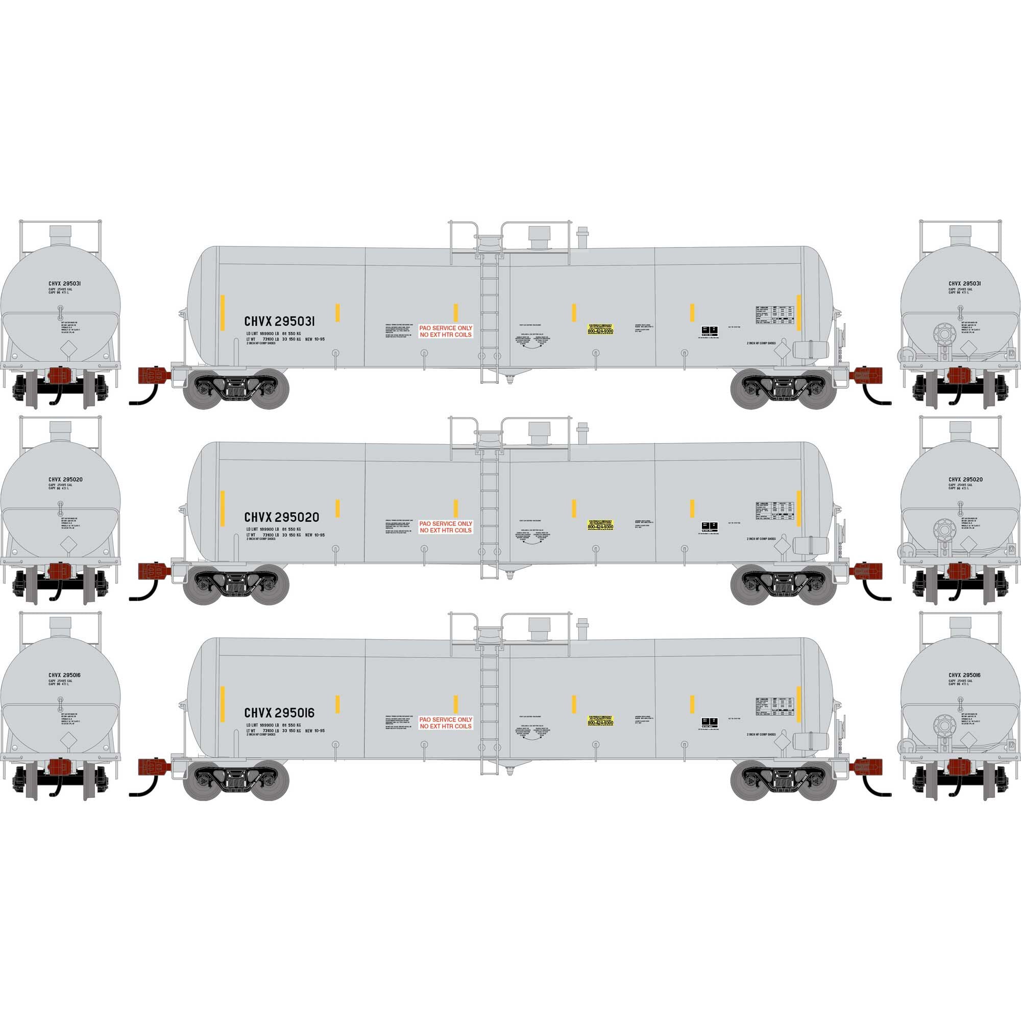 N ATH 30K Ethanol Tank Car CHVX #295016/295020/295031 (ATH-2420)