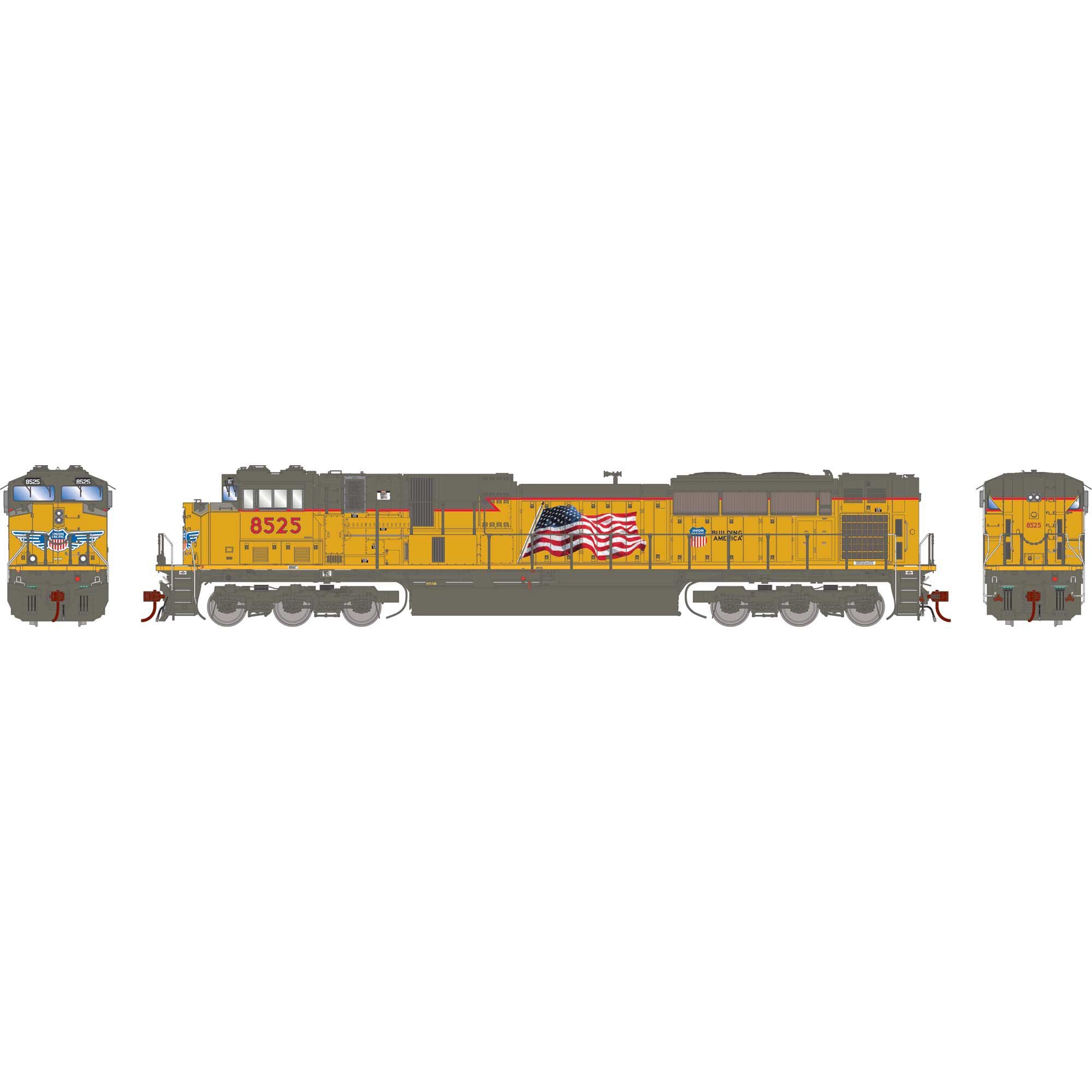 HO EMD SD90MAC-H Phase 2 Locomotive with DCC and Sound (UP 'Flag' Legendary Livery #8525) (ATHG-1045)