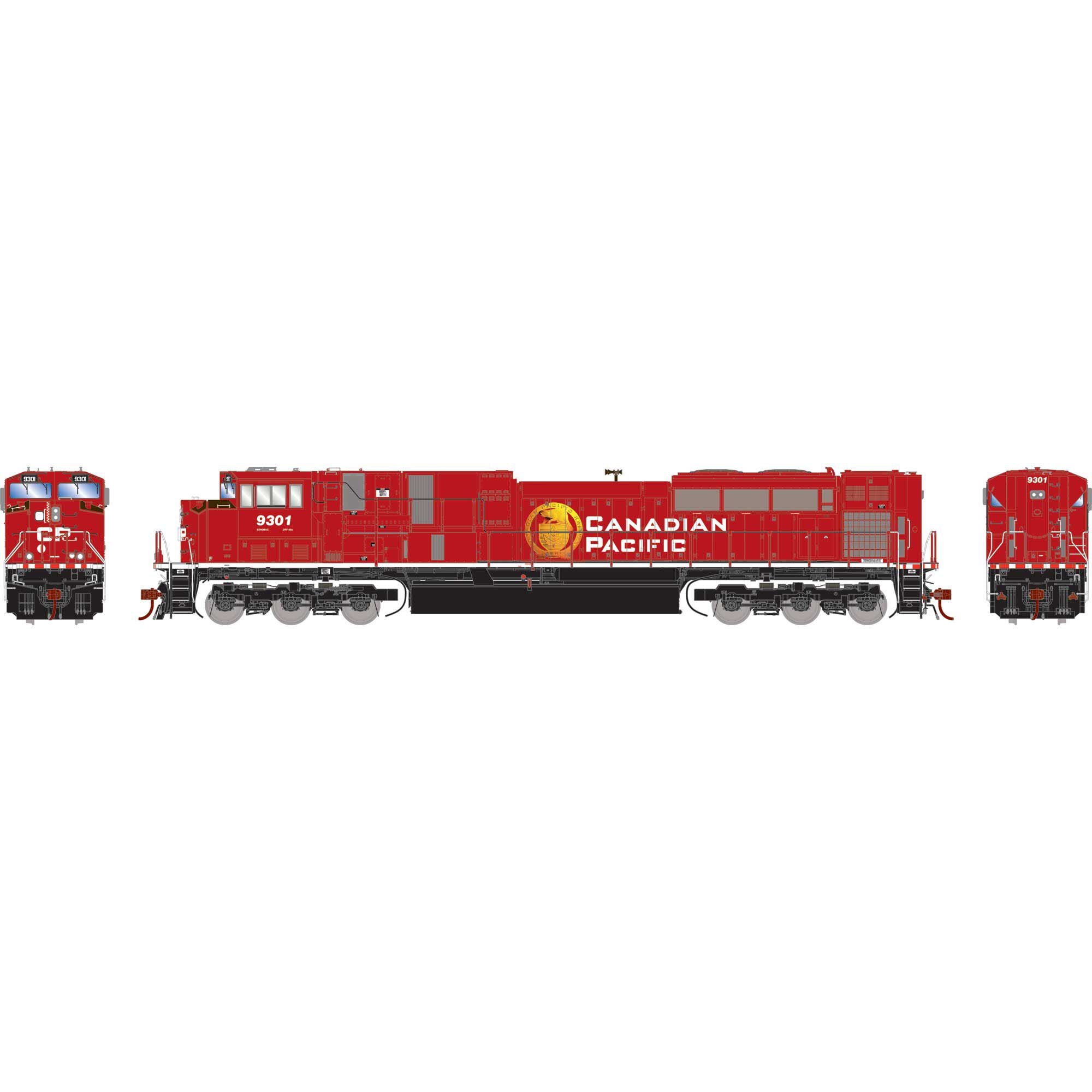 HO EMD SD90MAC-H Phase 2 Locomotive with DCC and Sound (ATHG-1047)