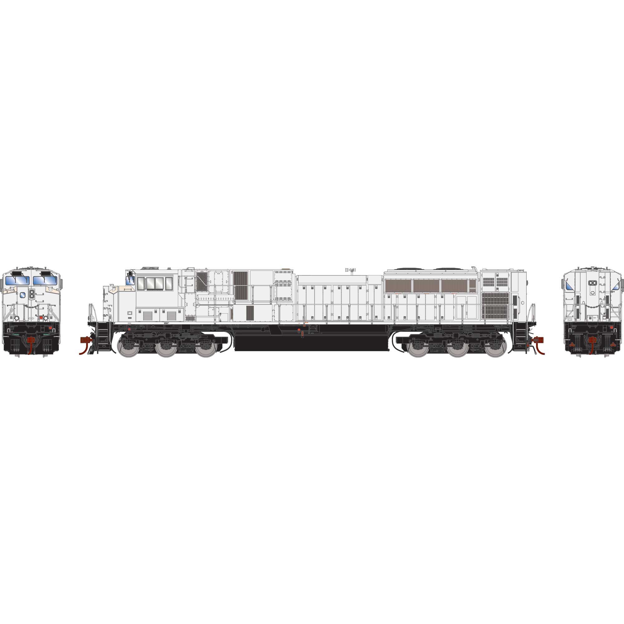 HO EMD SD89MAC Locomotive with DCC and Sound Painted Unlettered (ATHG-1054)