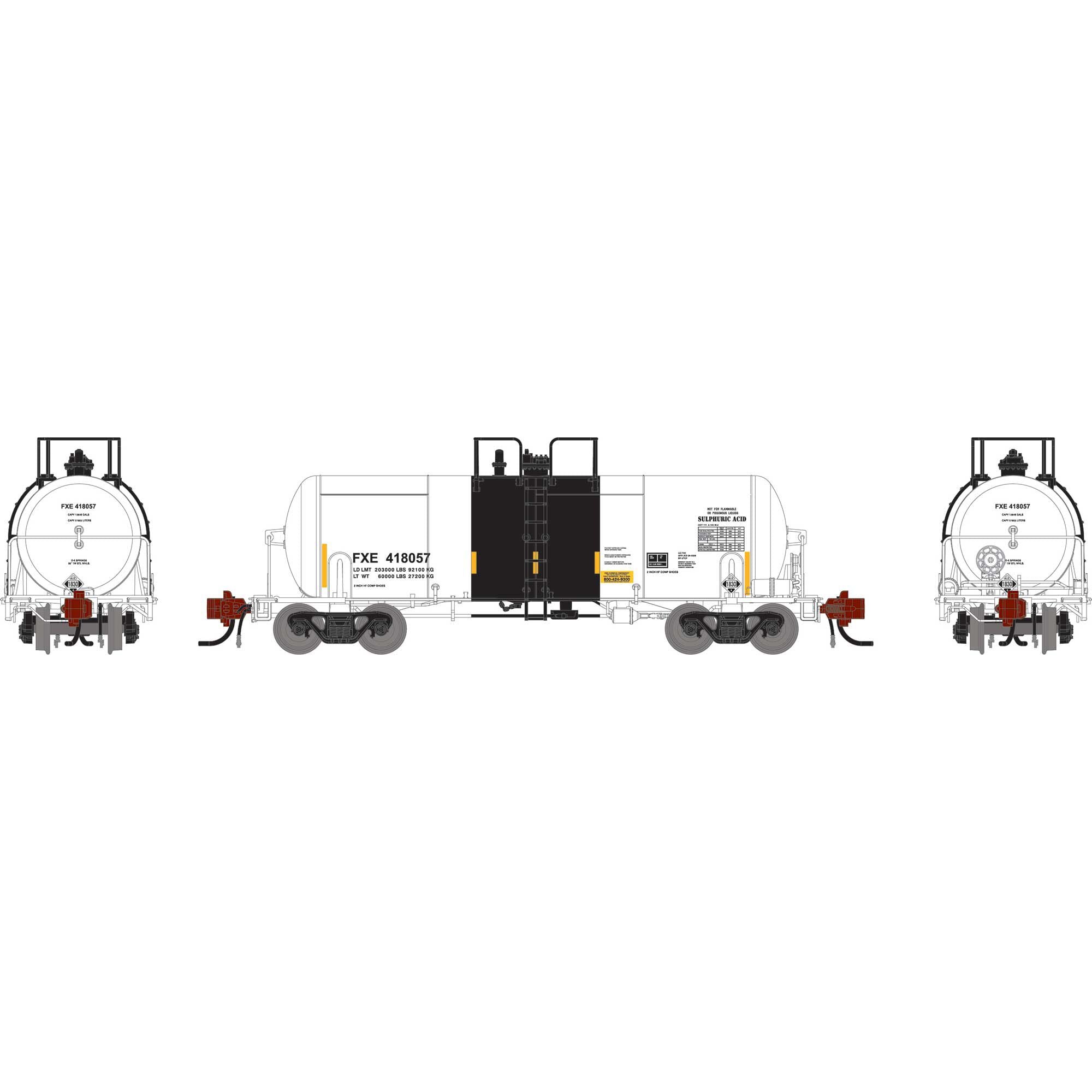N 13K Gallon Acid Tank Car FXE #418057 (ATHG-1477)