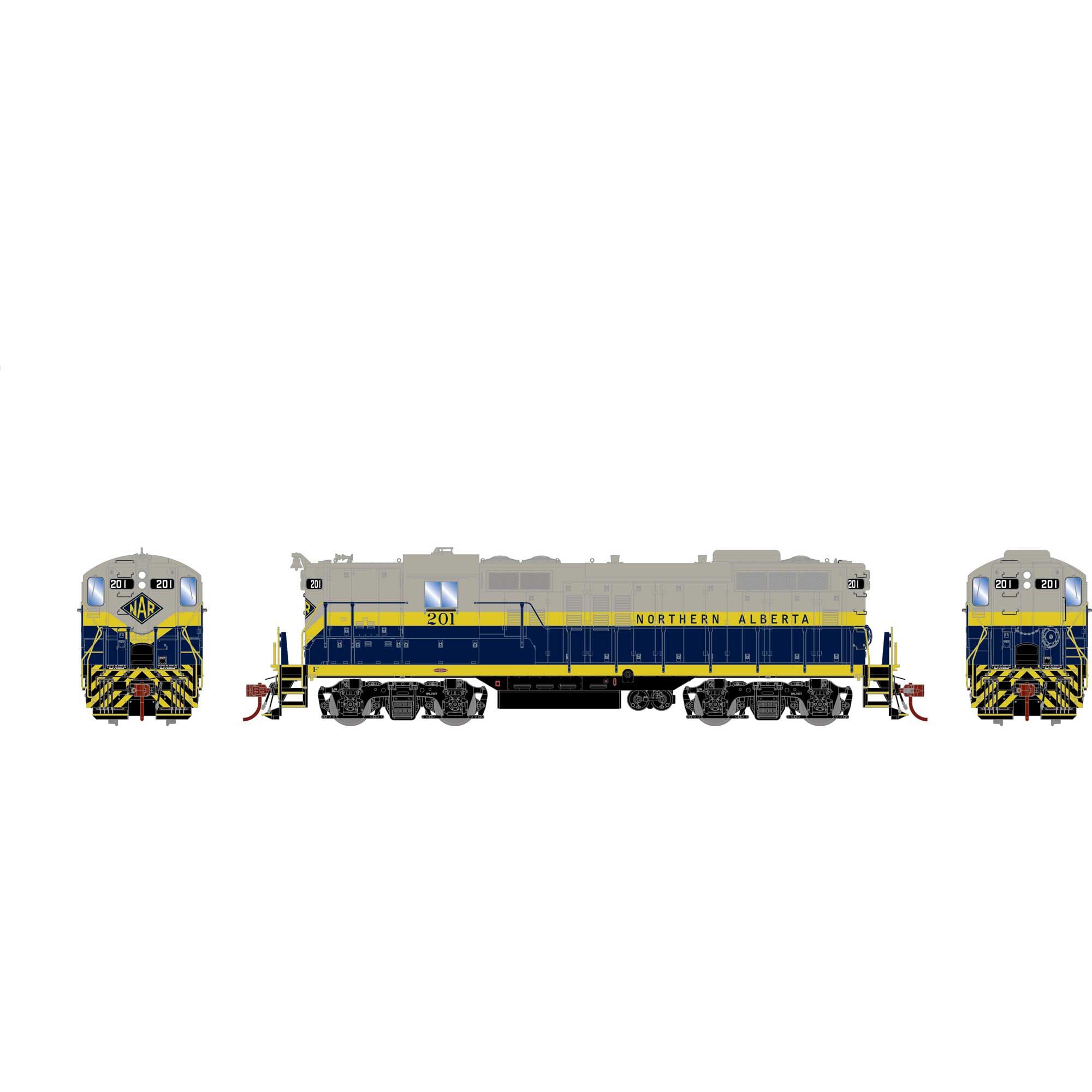 HO GP9 Locomotive with DCC and Sound, NAR #201 (ATHG82365)
