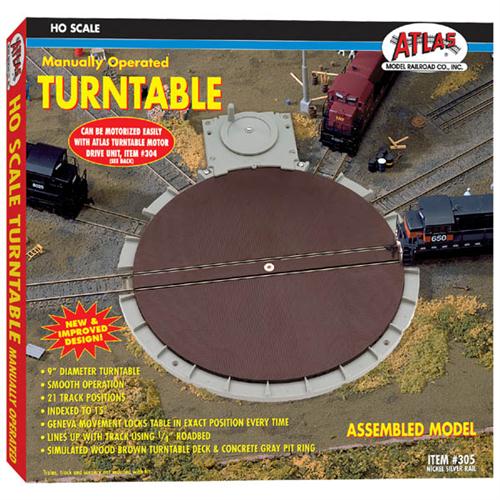 Atlas 305 HO Scale Manual Turntable