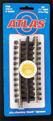Atlas O 6012 O Scale Nickel Silver Rail 3-Rail -- 1/3 O-81 Curve