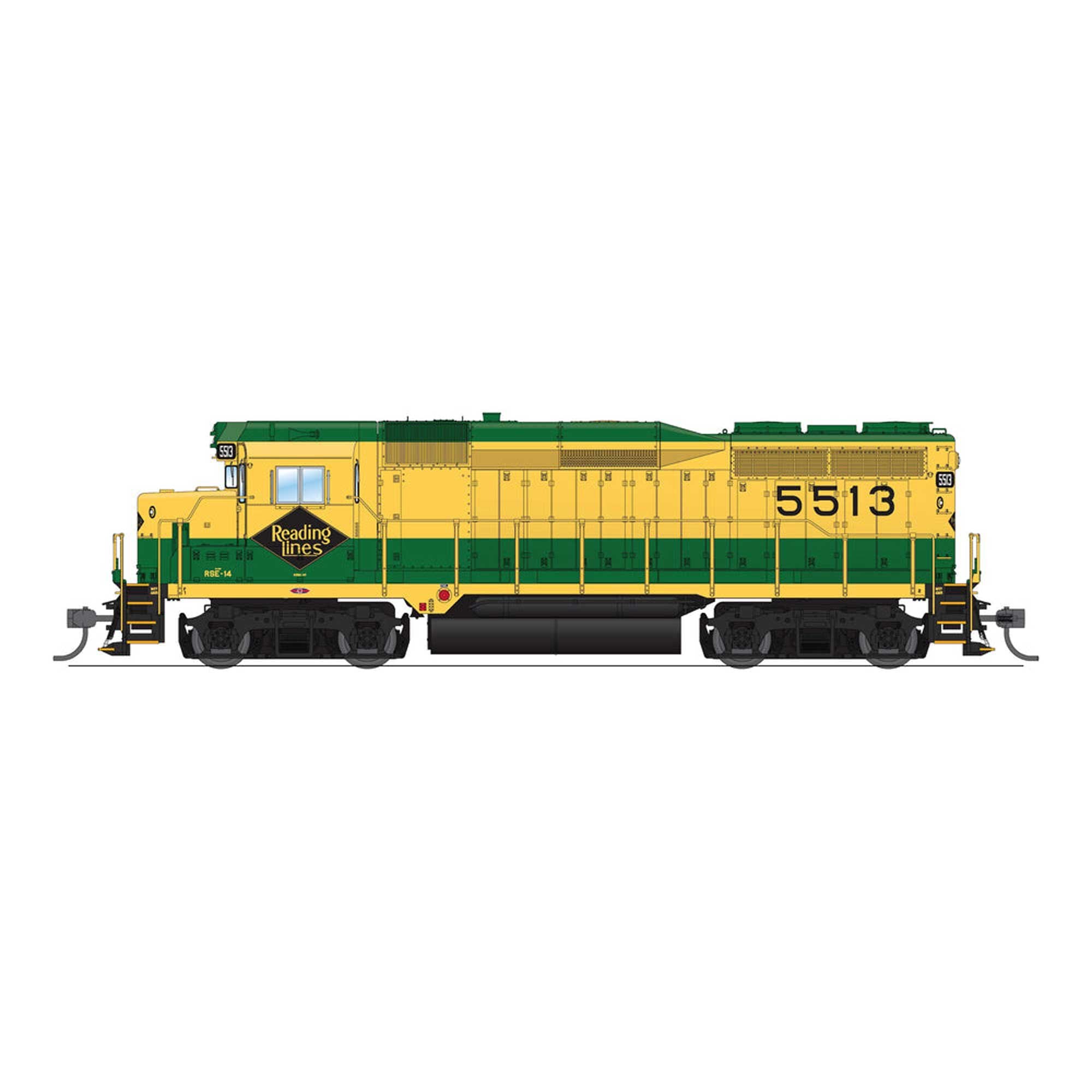 HO EMD GP30 RDG 5520 Green & Yellow Model (BLI9140)