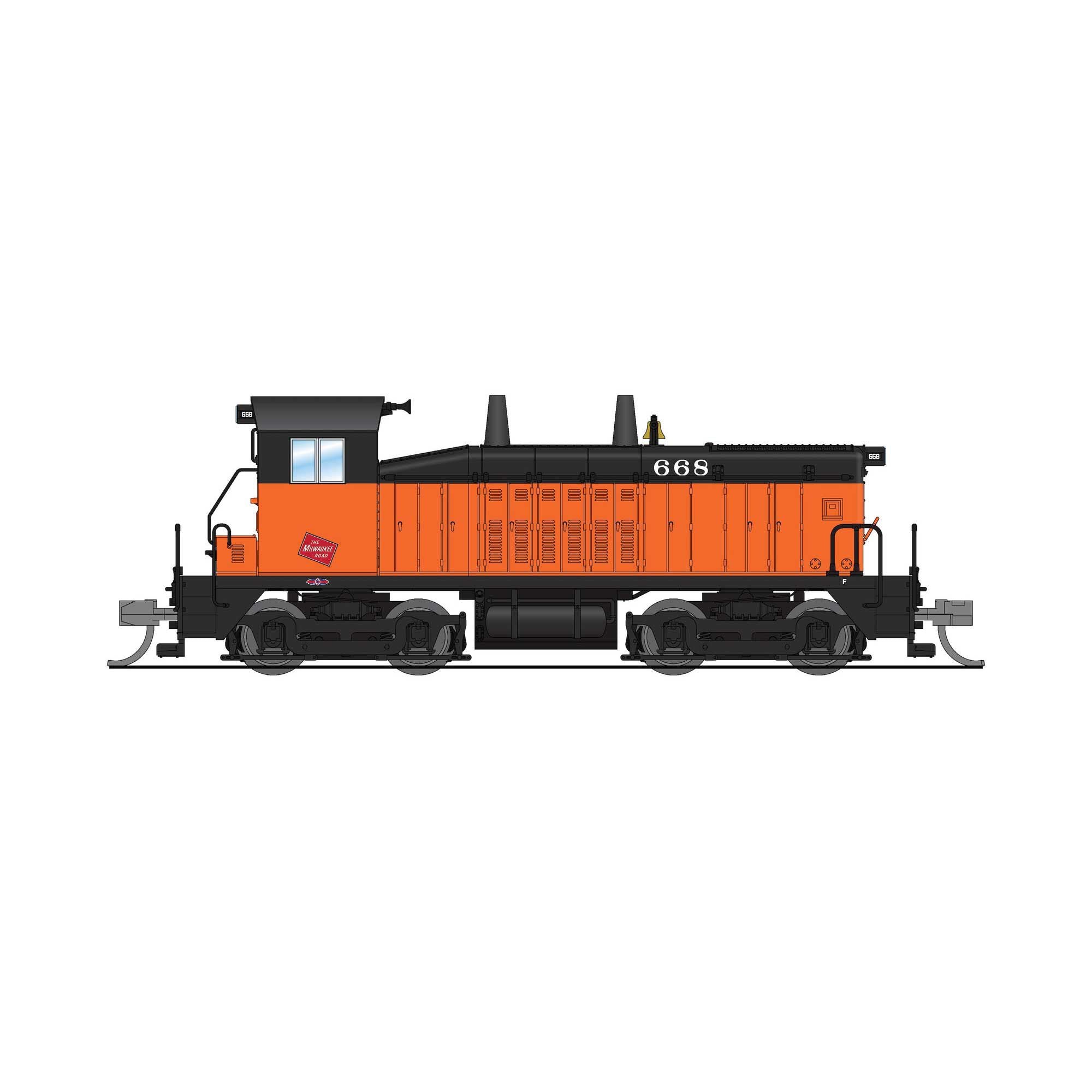 EMD NW2 Switcher MILW 670 N Scale Locomotive with Paragon4 Sound (BLI9307)