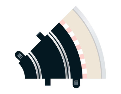 Scalextric C8202 Radius 1 Curve 45° 2Pcs