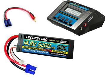 Common Sense RC PP-056 Power Pack 56 - ACDC-10A Charger 1 x 14.8V 5200mah 50C Hard Pack w EC5 Connector 4S5200-50H5 (PP-056)