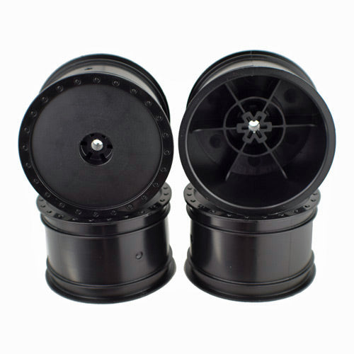 Borrego Wheels for Associated B4 / Pin / Rear / BLACK / 4Pcs DER-BB4-ARB