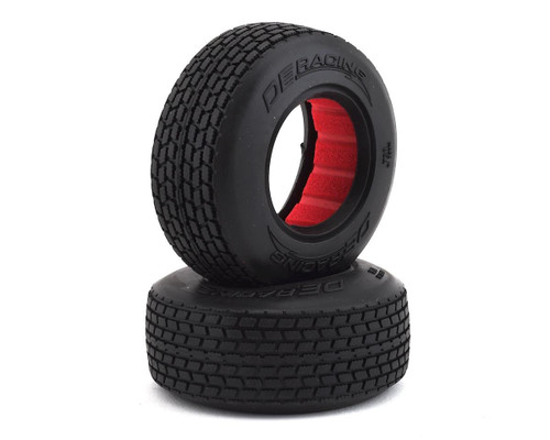 DE Racing DER-G6F-D40 Mini G6T Modified SS Dirt Oval Front Tires w/ Inserts (D40 Soft Compound) (2)