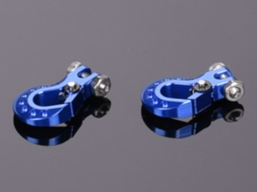 DTEL01101C Hobby Details High End Metal Trailer Hook for RC Rock Crawler 2pcs/set - Blue