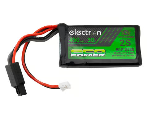 EcoPower "Electron" 2S 30C Intelligent LiPo Battery w/PH2.0 Connector (7.4V/450mAh) (SCX24 & Other Mini Crawlers)