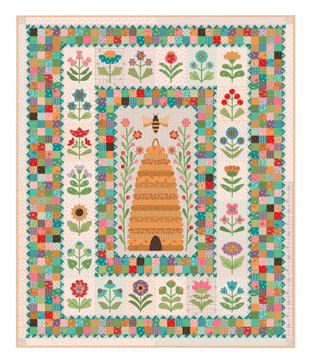 Honey Bee Garden Quilt Fabric Kit by Lori Holt