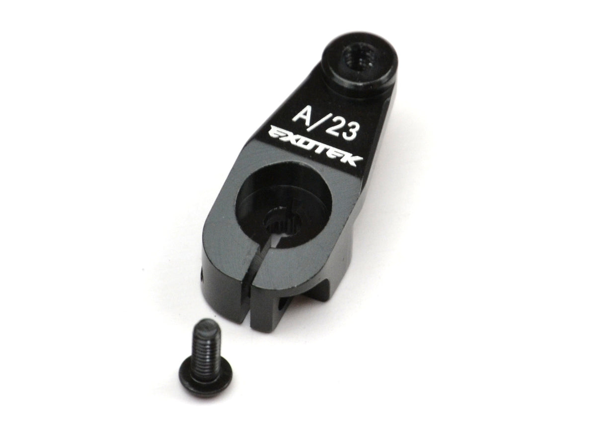Exotek EXO1554BLK AE Heavy Duty Servo Horn, 7075 Airtronics/23 spline (Black)
