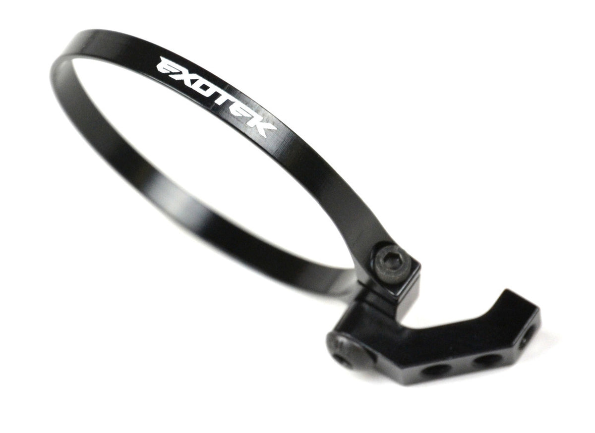 Exotek EXO1718BLK EXO Fan Mount-Clamp on Set, Angled for 1/10 Buggies, Trucks, Sedans (Black)