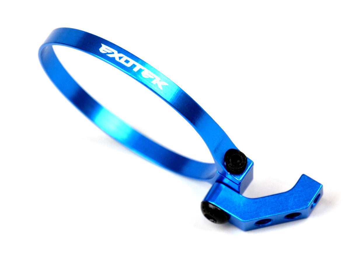 Exotek EXO1718BLU Exo Fan Mount-Clamp On Set, Angled for 1/10 Buggies, Trucks, and Sedans (Blue)
