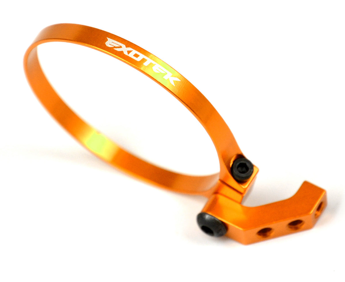 Exotek EXO1718ORG Exo Fan Mount-Clamp On Set, Angled for 1/10 Buggies, Trucks, and Sedans (Orange)