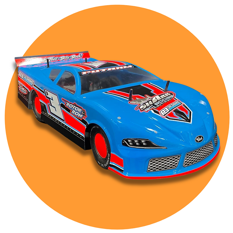 Shark RC Riddler Body, w/ Chili Bowl Style Spoiler, clear