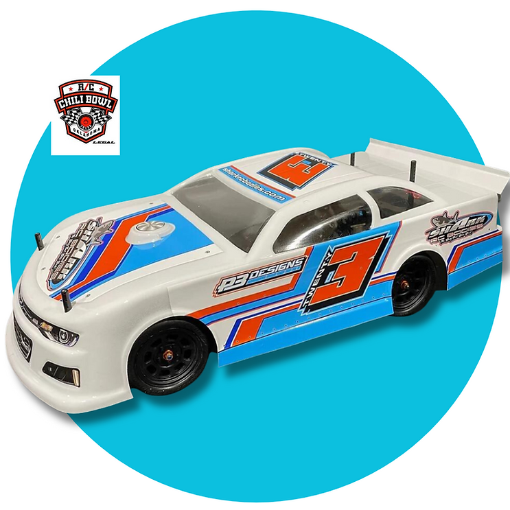 Shark RC Knockout 2023 Camaro Body,w/ Chili Bowl Style Spoiler, clear