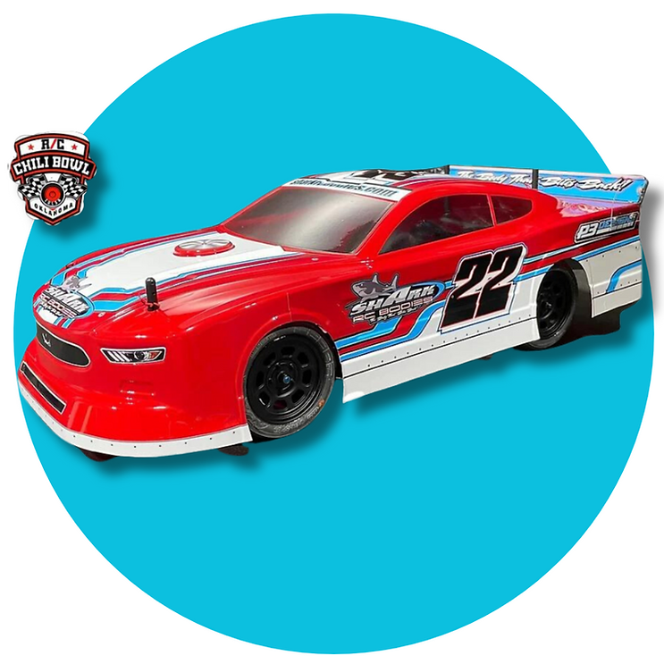 Shark RC Crazy Train - Mustang Body,w/ Chili Bowl Style Spoiler, clear