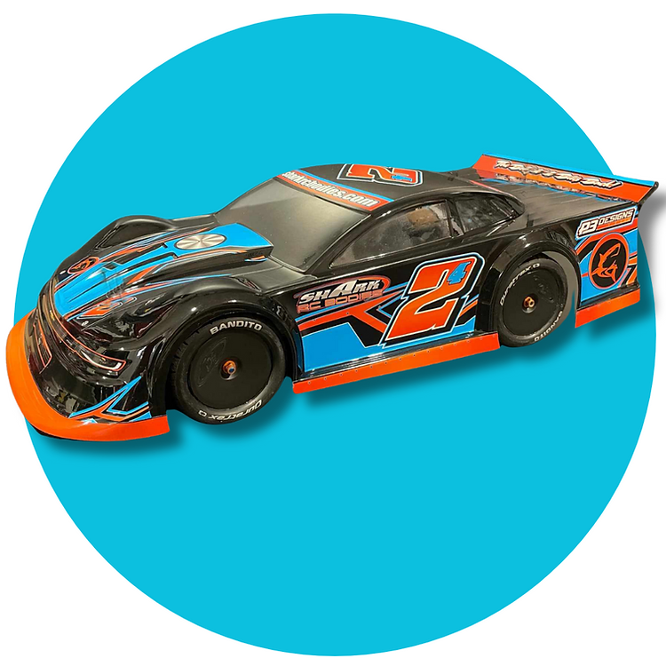 Shark RC Ricochet Body, w/ Chili Bowl Style Spoiler, clear