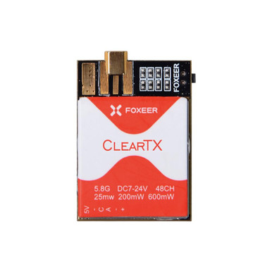 FOXEERCLEARTX Foxeer ClearTX 5.8G 48CH 25/200/600mW Adjustable Power Video Transmitter with Race Band & Pit Mode