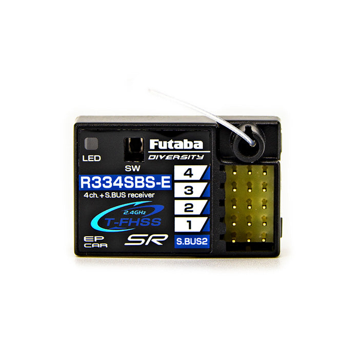 Futaba FUT01102152-3 R334SBS-E Super Response T-FHSS 4-Channel Receiver Electric Models
