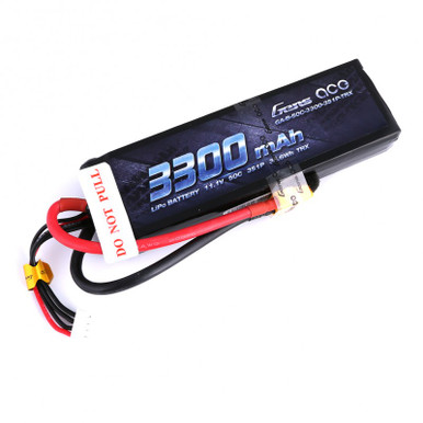 GA50C33003SXT60 Gens ace 3300mAh 11.1V 50C 3S1P Lipo Battery Pack with XT60 Plug