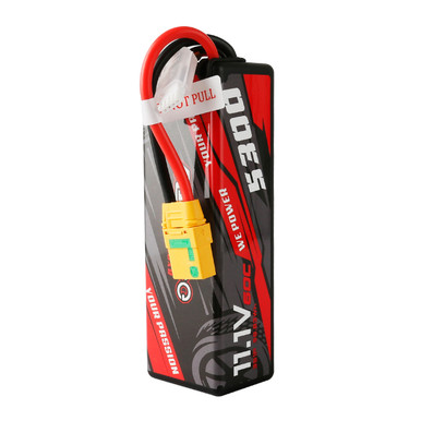 GA60C53004SEC5-HC Gens Ace 5300mAh 11.1V 60C 3S1P HardCase Lipo Battery 15# With XT90-S(Anti-Spark) Plug