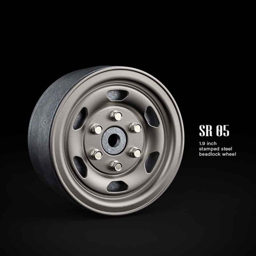 Gmade GM70507 1.9 SR05 Beadlock Wheels (Uncoated Silver) (2) (70507)