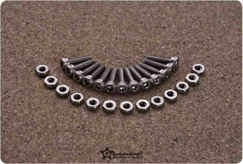 Gmade GM72101 Stainless Steel Hex Bolts & Nuts for 1.9 VR01 Beadlocks (2) (72101)