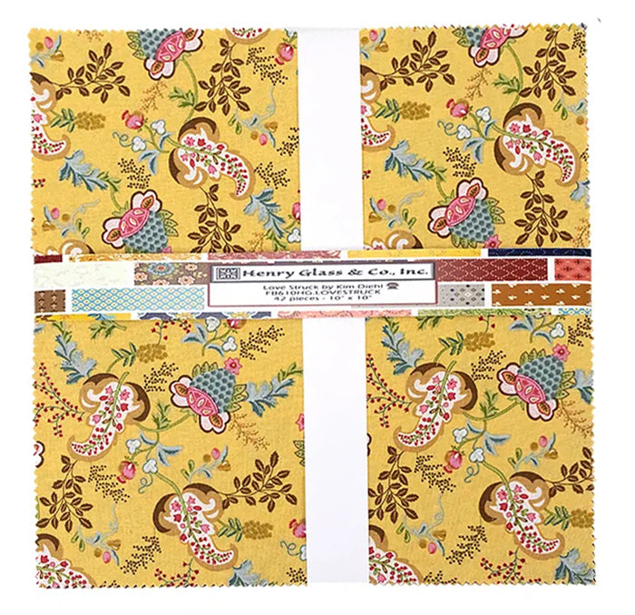 Henry Glass - Love Struck 10x10 Squares by Kim Diehl 42 pcs