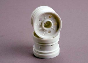 Traxxas 1221 Tom Cat White Rear Wheels (2)